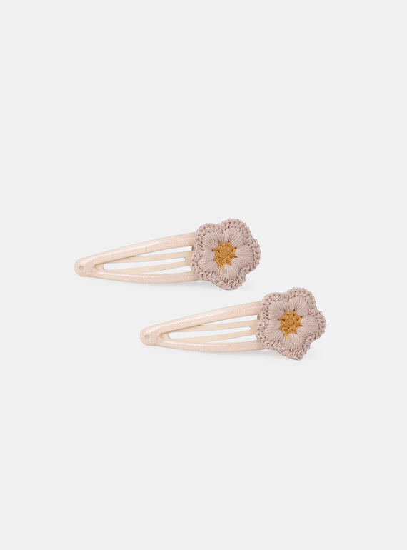Barrettes fleurs en crochet MILATETTE / 25E4PFN3BRTD300