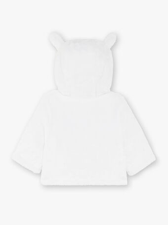 Veste à capuche en fausse fourrure blanche bébé mixte ZOAIME / 21E0CMG1VES000