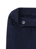 Pantalon cargo bleu marine à broderies pommes Fille NOCARGETTE / 25H2PFP1PAN070
