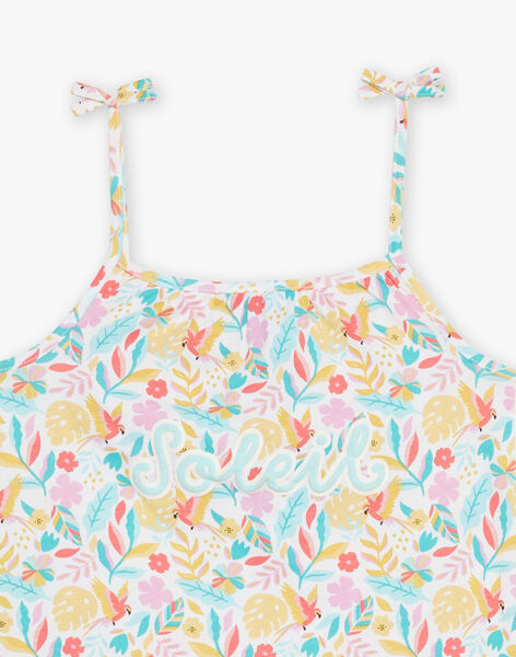 Débardeur et jupe short turquoise et orange en jersey FRUTETTE / 23E2PFU4ENS001