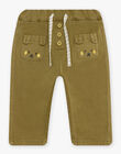 Pantalon coupe droite en twill kaki DADOCTAVE / 22H1BGD3PAN633