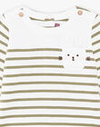 T-shirt à rayures brodé bébé garçon BASAMUEL / 21H1BGO1TML612