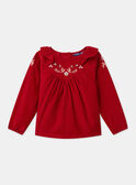 Blouse  brodée en velours côtelé LALETTE / 24H2PFR1CHEF505