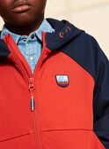 Blouson rouge à capuche FRAPOLAGE / 23E3PG52BLO713