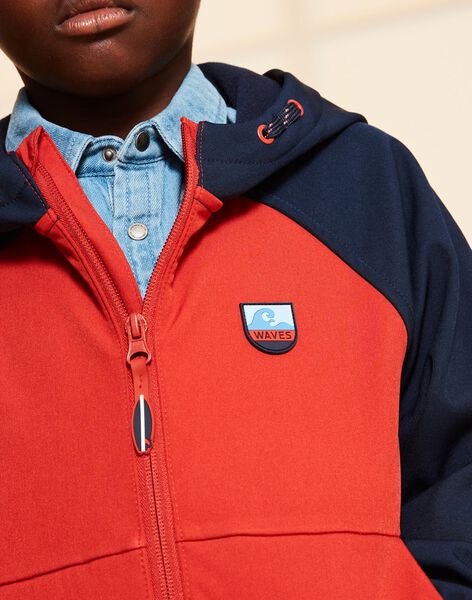 Blouson rouge à capuche FRAPOLAGE / 23E3PG52BLO713