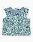 Blouse écrue en popeline avec fleurs FANOLA / 23E1BFN1CHE001