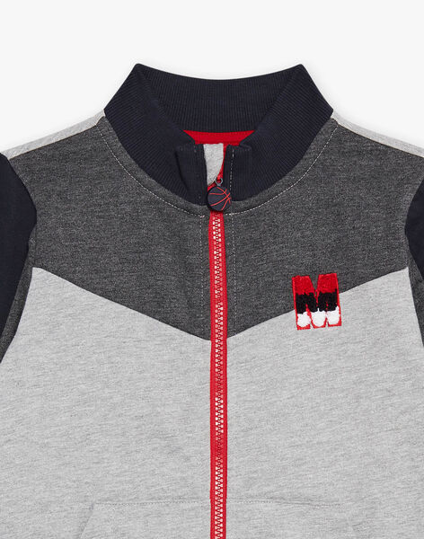 Haut de jogging gris et rouge basket DIBOAGE A SUPP / 22H3PGL1JGHJ921
