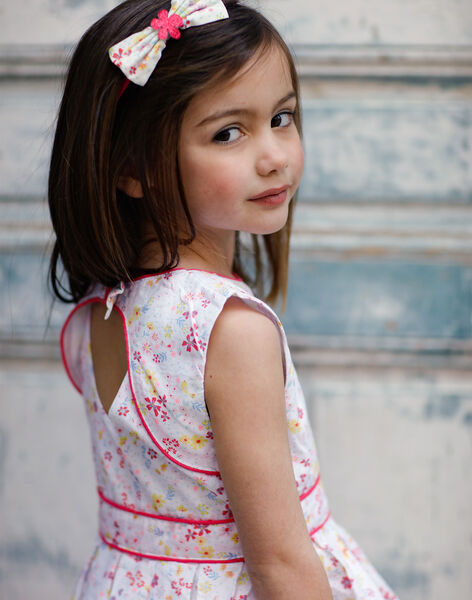 Robe Blanche A Imprime Fleuri Colore Enfant Fille Robe Enfant Sergentmajor