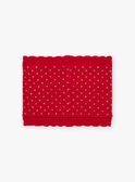 Snood rouge en tricot à pois DRAPOIETTE / 22H4PFN2SNO050