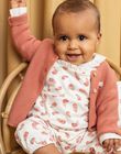 Gilet en tricot vieux rose bébé fille DOLCE / 22H0CF11CAR303