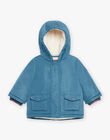 Parka bleu canard à capuche DIROMEO / 22H1BGN1PAR714