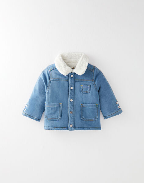Veste Effet Denim Double En Fourrure Synthetique Nos Manteaux Bebe Sergentmajor