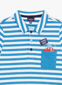 Polo à rayures bleu et blanc FONEMAGE / 23E3PGC2POL000