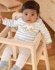 Ensemble sweat écru et legging beige FODEL / 23E0CG73ENS629