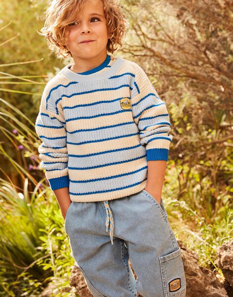 Jean cargo en denim bleu FACOLAGE / 23E3PG81JEAP272