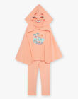 Pyjama deux pièces orange pâle en coton avec cape tête de panthère FLOPOETTE 1 / 23E5PF43PYTE402