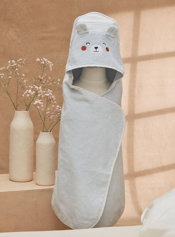 Cape de bain Bleu ciel KEDOUDOU / 24E5BG51CDB020