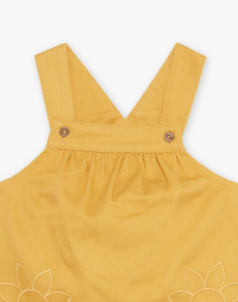 Robe chasuble en twill jaune miel FABLANCHE / 23E1BF81CHS107