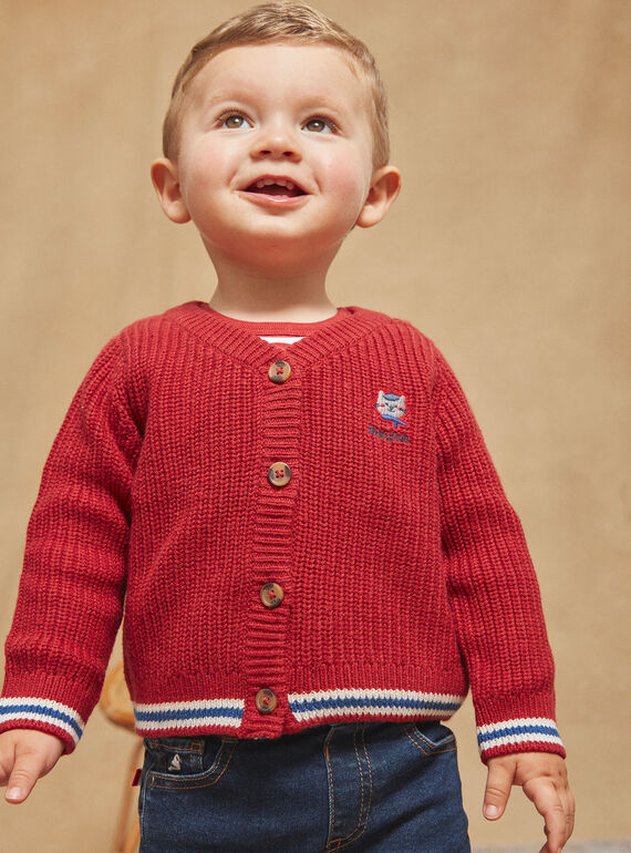 Cardigan rouge en tricot GAIVORY / 23H1BGD1CAR410