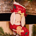 Botte de Noël en velours rouge lapin