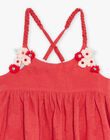 Robe coquelicot à animation fleuri FLUTETTE / 23E2PFQ2RBSF505
