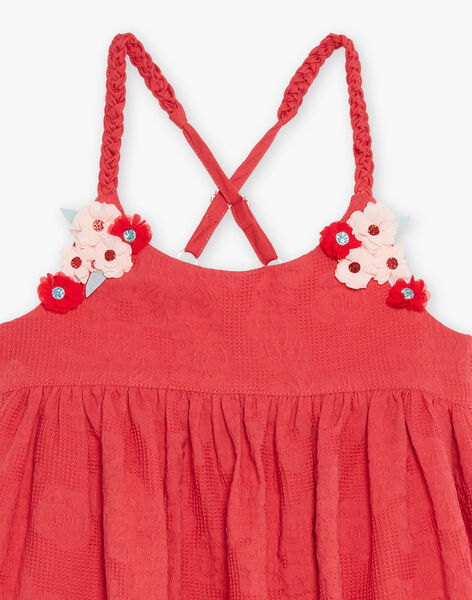 Robe coquelicot à animation fleuri FLUTETTE / 23E2PFQ2RBSF505