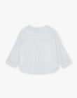 Chemise à rayures beige et bleu FAEDDY / 23E1BGI1CHMC218