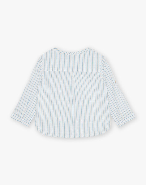 Chemise à rayures beige et bleu FAEDDY / 23E1BGI1CHMC218