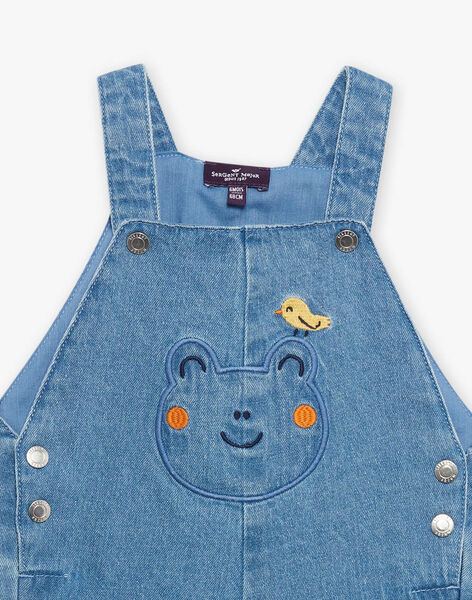 Salopette courte bleue en denim FAROMEO / 23E1BGS2SACP272