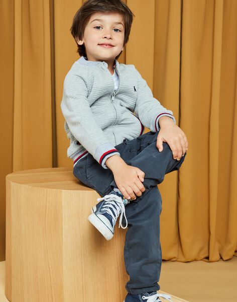 Gilet gris chiné dinosaure DICARDAGE1 / 22H3PGQ2GIL943