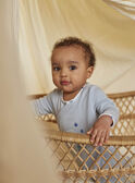 Grenouillère bébé pieuvre en tubic bleu et son bonnet naissance garçon COLE_B / 22E0NGI1GREC227