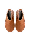Bottines en suede camel à paillettes enfant fille BECHELETTE / 21F10PF43D0D804