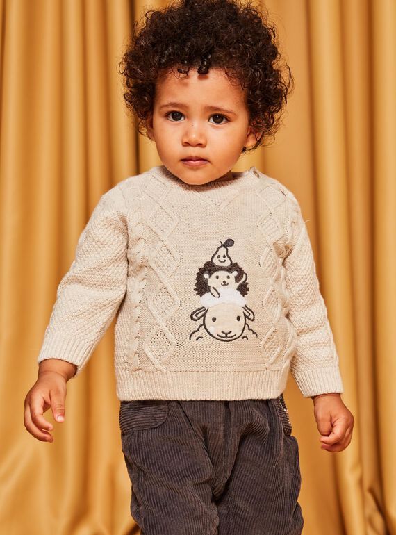 Pull en tricot fantaisie chiné DALUGO / 22H1BGR1PULA011