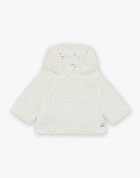 Veste en fourrure synthétique beige DOMENGY / 22H0CMI1VES001