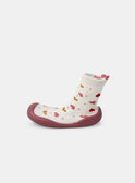 Chausson chaussette écru avec coeur Bébé Fille NEBRUNE / 25F10BF31D08001