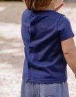 T-shirt bleu nocturne avec animaux FAMAEL / 23E1BGN1TMC713