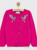 Cardigan fuchsia NHIPETTE / 18E2PFI1CAR304