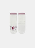Chaussettes blanches imprimé tête de licorne Fille NICHOZETTE / 25H4PFS1SOQ001