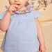 Blouse et bloomer ciel à imprimé fleuri et à rayures