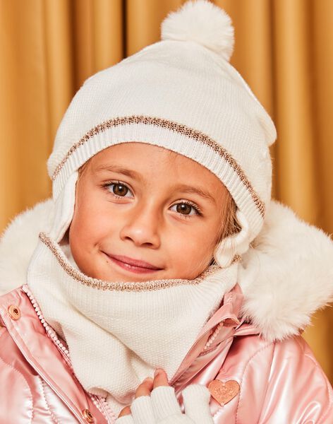 Bonnet blanc en tricot DRABROETTE / 22H4PFN2BON001
