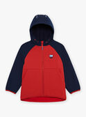Blouson rouge à capuche FRAPOLAGE / 23E3PG52BLO713