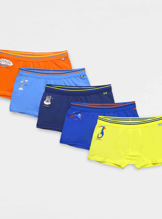 Lot de 5 boxers garcon NEFESAGE / 18E5PGB3BOXE402