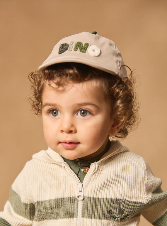 Casquette beige broderie "dino" MAGILBERT / 25E4BG91CHAP272