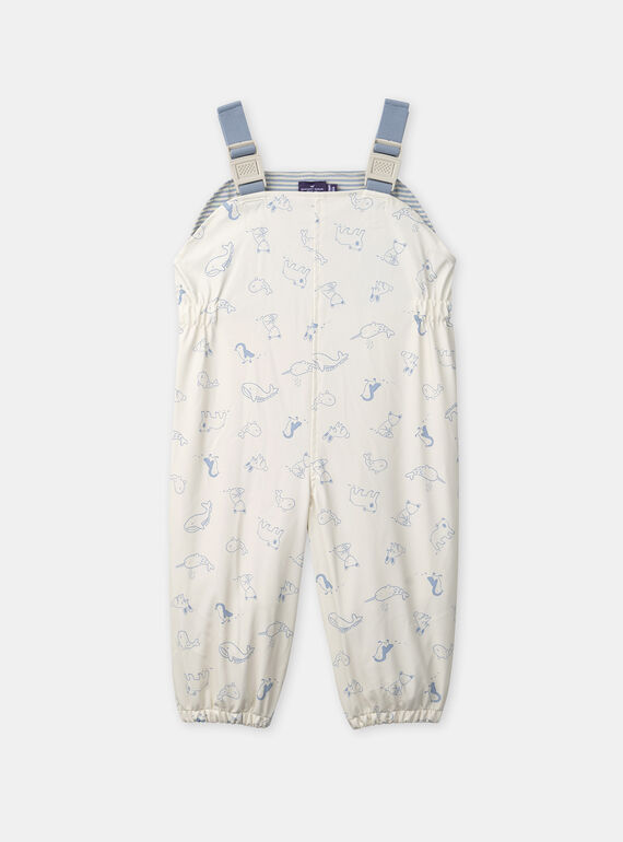 Pantalon de pluie écru imprimé animaux et bas de jambes reserrés Bébé Garçon NINOE / 25H1BGE2PDP002