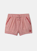 Short chambray rouge MLUSHETTE / 25E2PFQ1SHO050