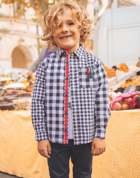 Chemise blanches à carreaux FECHEMAGE / 23E3PGB1CHMC243