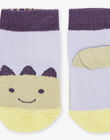 Chaussettes basses multicolores à Jacquard dinosaure FAOBISPO / 23E4BGO1SOBH700