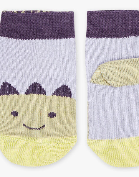 Chaussettes basses multicolores à Jacquard dinosaure FAOBISPO / 23E4BGO1SOBH700