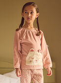 Pyjama rose en velours imprimé léopard Fille NUIMETTE / 25H5PFB4PYJI814