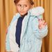 Manteau bleu acier à capuche